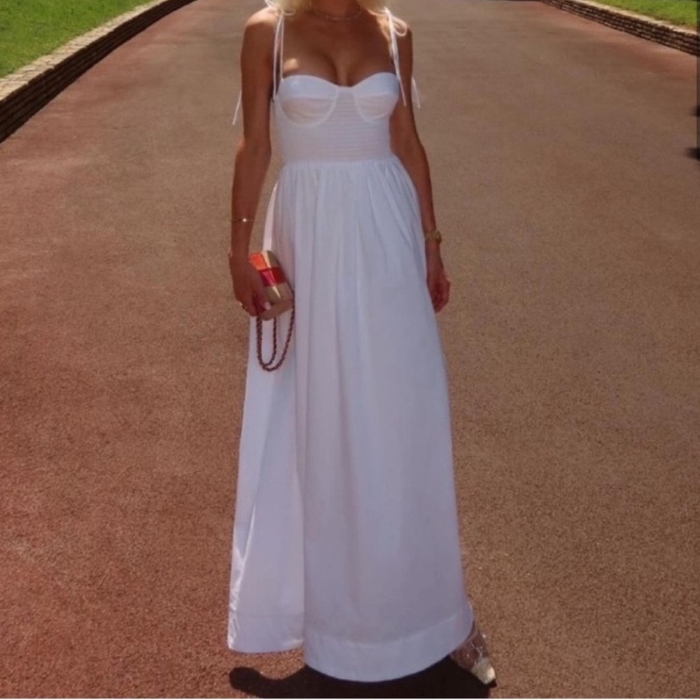 Staud Landry Maxi Dress White, XL
